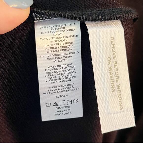 NEW LOFT Plus gray knit knee length dress shoulder buttons plus size 26 party - Picture 12 of 12